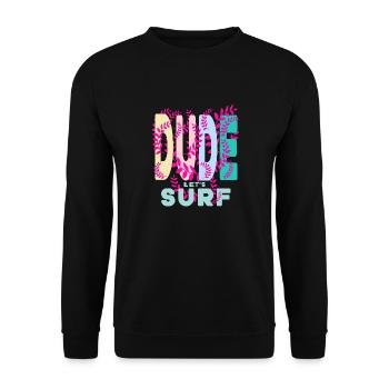 Dude - Unisex Sweatshirt - black - Front - Alina (178cm) & Michal (187cm)