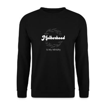 Motherhood Is My Ministry - Unisex Sweatshirt - black - Front - Alina (178cm) & Michal (187cm)