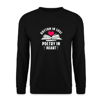 Poetry Slam Schriftsteller Poet Literatur Slam - Unisex Pullover - Schwarz - Vorne - Alina (178cm) & Michal (187cm)
