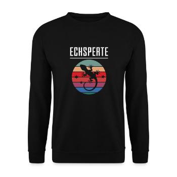 lézard serpent drôle jeu de mots reptiles - Sweat-shirt Unisexe - noir - Devant - Alina (178cm) & Michal (187cm)