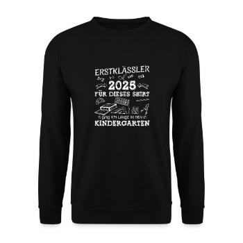 Écolier 2025 Inscription à l’école Première année - Sweat-shirt Unisexe - noir - Devant - Alina (178cm) & Michal (187cm)