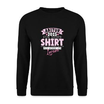 Abitur 2025 Abitur Abitur Gift Girl - Unisex Sweatshirt - black - Front - Alina (178cm) & Michal (187cm)