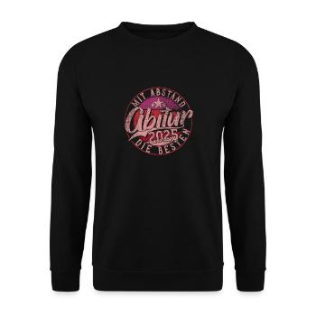 Abitur 2025 Abitur Abitur Gift Girl - Unisex Sweatshirt - black - Front - Alina (178cm) & Michal (187cm)
