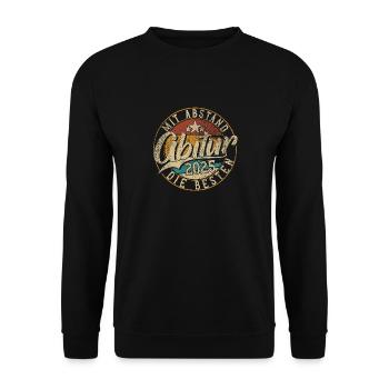 Abitur 2025 Abitur Abitur Gift Boys - Unisex Sweatshirt - black - Front - Alina (178cm) & Michal (187cm)