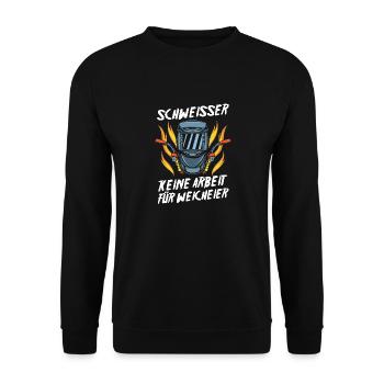 Welding Welding Workers Welder - Unisex Sweatshirt - black - Front - Alina (178cm) & Michal (187cm)