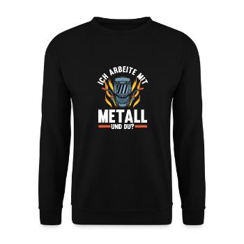 Welding Welding Workers Welder - Unisex Sweatshirt - black - Front - Alina (178cm) & Michal (187cm)