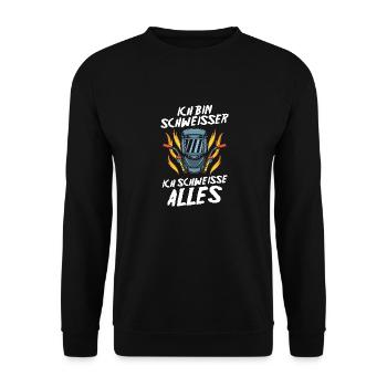 Welding Welding Workers Welder - Unisex Sweatshirt - black - Front - Alina (178cm) & Michal (187cm)