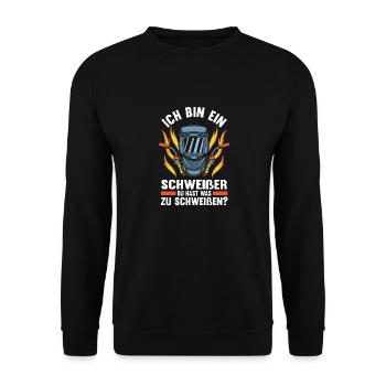 Welding Welding Workers Welder - Unisex Sweatshirt - black - Front - Alina (178cm) & Michal (187cm)
