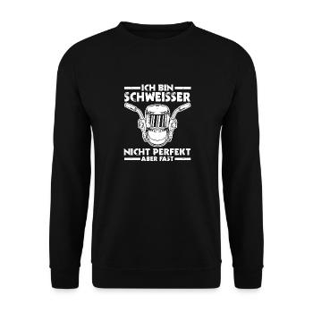 Welding Welding Workers Welder - Unisex Sweatshirt - black - Front - Alina (178cm) & Michal (187cm)