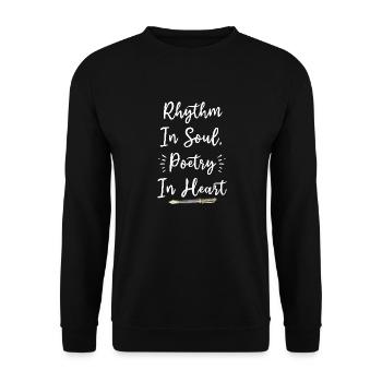Poetry Slam Schriftsteller Poet Literatur Slam - Unisex Pullover - Schwarz - Vorne - Alina (178cm) & Michal (187cm)
