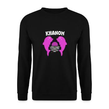 Khanom dauphins roses Thaïlande - Sweat-shirt Unisexe - noir - Devant - Alina (178cm) & Michal (187cm)