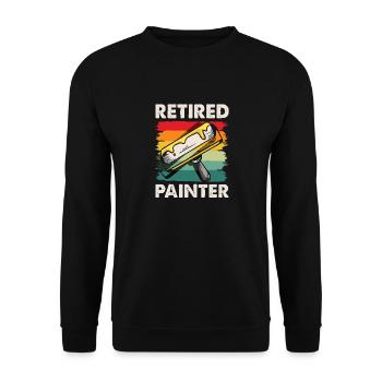 Retired Painter Colorful Life - Unisex Sweatshirt - black - Front - Alina (178cm) & Michal (187cm)