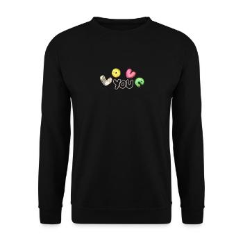Süßer Donut Liebe Dich Design Cute Donut Love You - Sweat-shirt Unisexe - noir - Devant - Alina (178cm) & Michal (187cm)