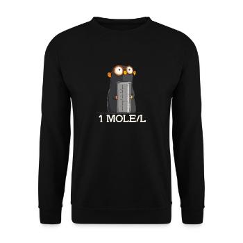 1 Mole/L Chemistry Humor Drawing for - Unisex Sweatshirt - black - Front - Alina (178cm) & Michal (187cm)
