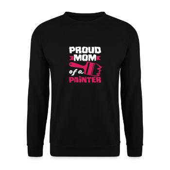 Proud Mom of a Painter - Unisex Sweatshirt - black - Front - Alina (178cm) & Michal (187cm)