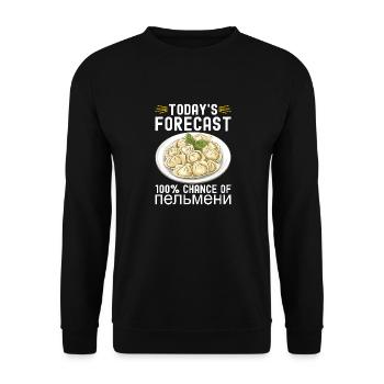 Pelmeni Russian Cuisine - Unisex Sweatshirt - black - Front - Alina (178cm) & Michal (187cm)