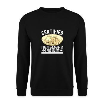 Pelmeni Cuisine russe - Sweat-shirt Unisexe - noir - Devant - Alina (178cm) & Michal (187cm)