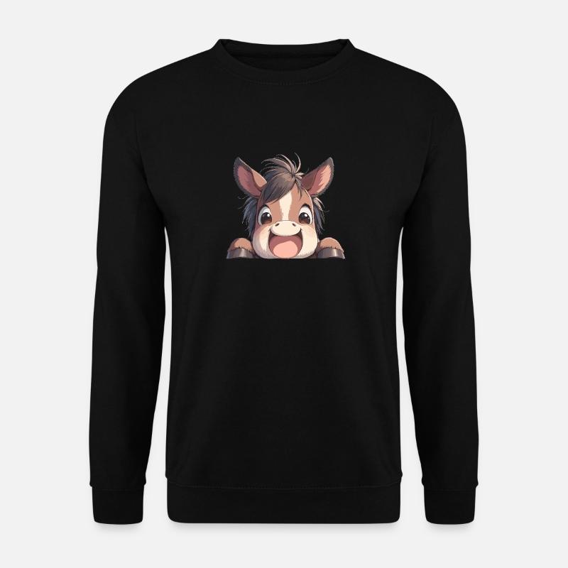 Pferde Pferd - Unisex Pullover - Schwarz