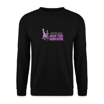 Handicapped Empowerment Illustration for - Unisex Sweatshirt - black - Front - Alina (178cm) & Michal (187cm)