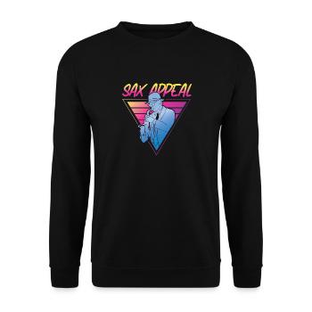 Saxophone Retro Vintage Sax Appeal - Unisex Sweatshirt - black - Front - Alina (178cm) & Michal (187cm)