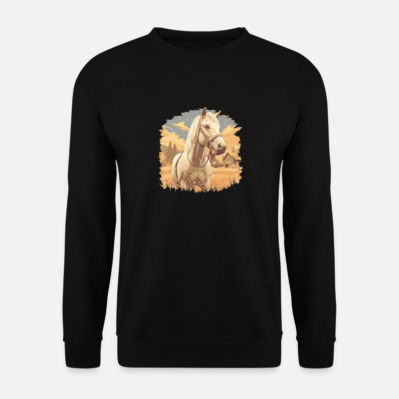 Pferde Pferd - Unisex Pullover - Schwarz