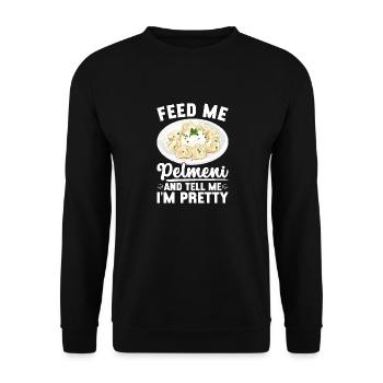 Pelmeni Cuisine russe - Sweat-shirt Unisexe - noir - Devant - Alina (178cm) & Michal (187cm)