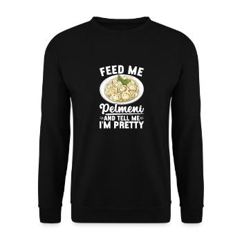 Pelmeni Russian Cuisine - Unisex Sweatshirt - black - Front - Alina (178cm) & Michal (187cm)