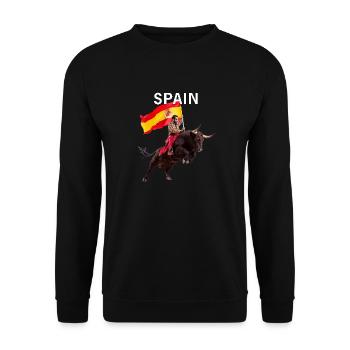ESPAGNOL ESPAGNE - Sweat-shirt Unisexe - noir - Devant - Alina (178cm) & Michal (187cm)