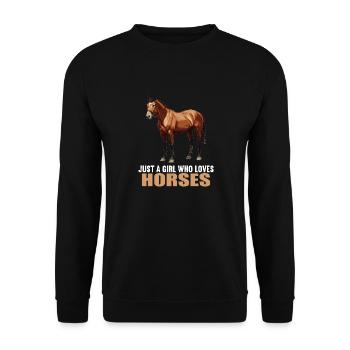 Chevaux Cheval - Sweat-shirt Unisexe - noir - Devant - Alina (178cm) & Michal (187cm)