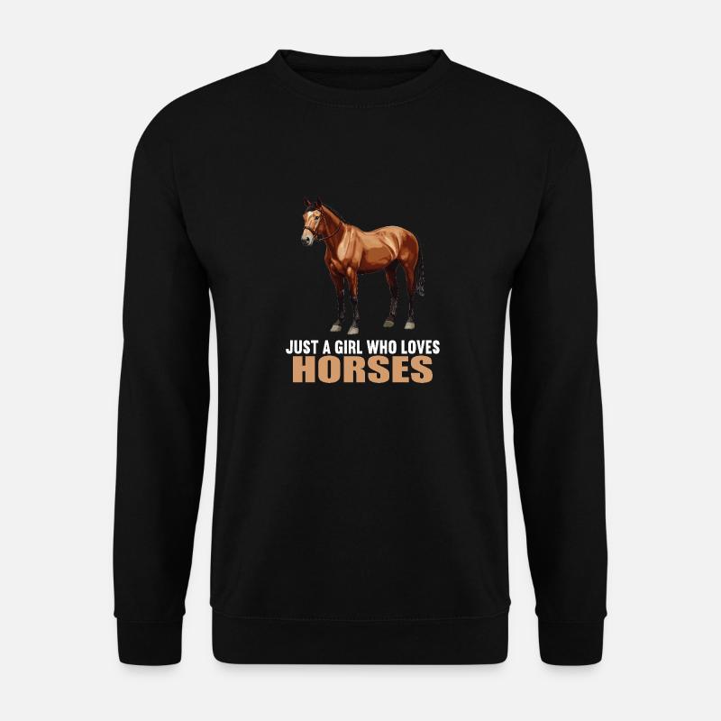 Pferde Pferd - Unisex Pullover - Schwarz