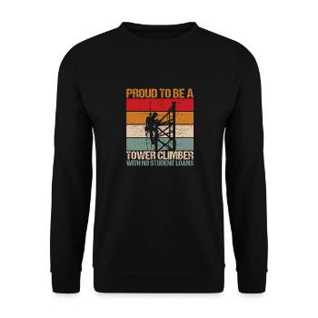 Industriekletterer Tower Climber Industrieklettern - Unisex Pullover - Schwarz - Vorne - Alina (178cm) & Michal (187cm)