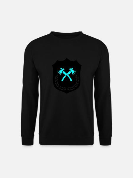 Wappen Axt Äxte - Unisex Pullover - Schwarz