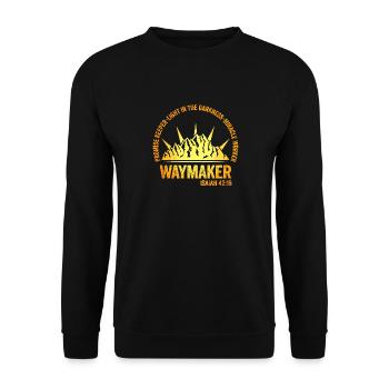 Waymaker Promise Keeper Miracle Worker - Unisex Sweatshirt - black - Front - Alina (178cm) & Michal (187cm)