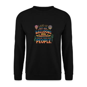 New Mexico Land of Hot Balloons - Unisex Pullover - Schwarz - Vorne - Alina (178cm) & Michal (187cm)