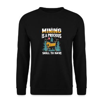 Mining Is A Precious Skill To Have - Unisex Pullover - Schwarz - Vorne - Alina (178cm) & Michal (187cm)