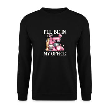 I'm In My Office: Loving Kitchen with Gnome - Unisex Sweatshirt - black - Front - Alina (178cm) & Michal (187cm)