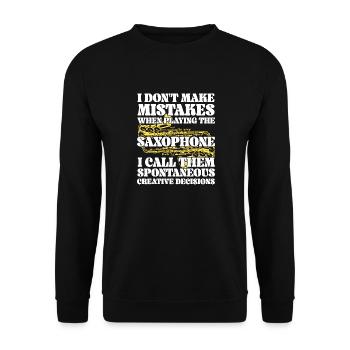 Saxophones I Don't Make Mistakes - Unisex Sweatshirt - black - Front - Alina (178cm) & Michal (187cm)