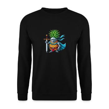 Pineapple Knight - Unisex Sweatshirt - black - Front - Alina (178cm) & Michal (187cm)