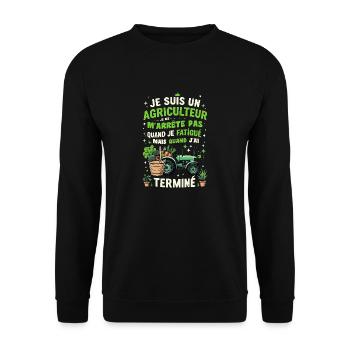 Landwirt Traktor Landwirte Ich bin Landwirt - Unisex Pullover - Schwarz - Vorne - Alina (178cm) & Michal (187cm)