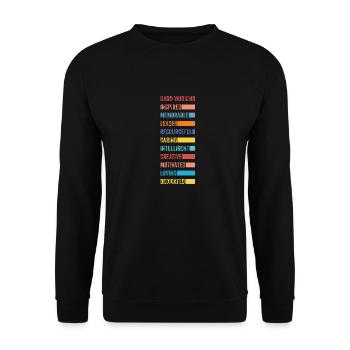 Motivational Words Typography Design Motivational - Unisex Sweatshirt - black - Front - Alina (178cm) & Michal (187cm)