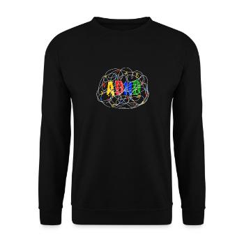 ADHD Gehirn Illustration ADHD Brain Illustration - Unisex Pullover - Schwarz - Vorne - Alina (178cm) & Michal (187cm)