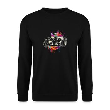 Grand Prix Racing Car Driver - Unisex Sweatshirt - black - Front - Alina (178cm) & Michal (187cm)