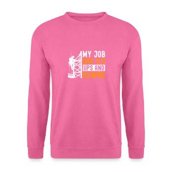 Industriekletterer Tower Climber Industrieklettern - Unisex Pullover - Pink - Vorne