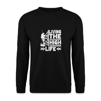Industrial Climbers Tower Climbers Industrial Climbing - Unisex Sweatshirt - black - Front - Alina (178cm) & Michal (187cm)