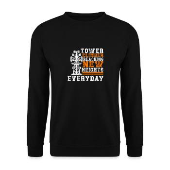 Industriekletterer Tower Climber Industrieklettern - Unisex Pullover - Schwarz - Vorne - Alina (178cm) & Michal (187cm)