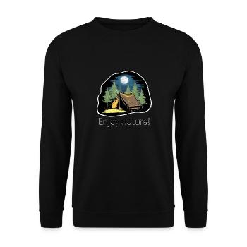ZELTE IM WALD - Unisex Pullover - Schwarz - Vorne - Alina (178cm) & Michal (187cm)