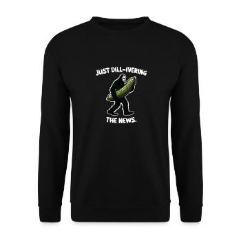 Juste de l’aneth. Cornichon Bigfoot Sasquat - Sweat-shirt Unisexe - noir - Devant - Alina (178cm) & Michal (187cm)