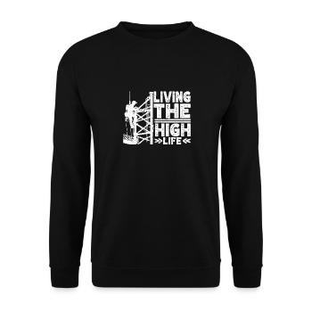 Industrial Climbers Tower Climbers Industrial Climbing - Unisex Sweatshirt - black - Front - Alina (178cm) & Michal (187cm)
