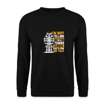Industriekletterer Tower Climber Industrieklettern - Unisex Pullover - Schwarz - Vorne - Alina (178cm) & Michal (187cm)