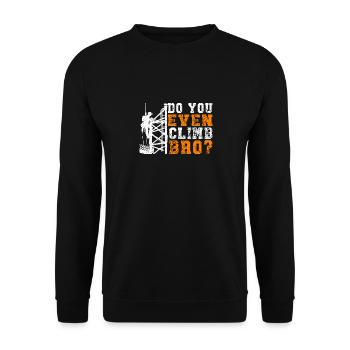 Industriekletterer Tower Climber Industrieklettern - Unisex Pullover - Schwarz - Vorne - Alina (178cm) & Michal (187cm)